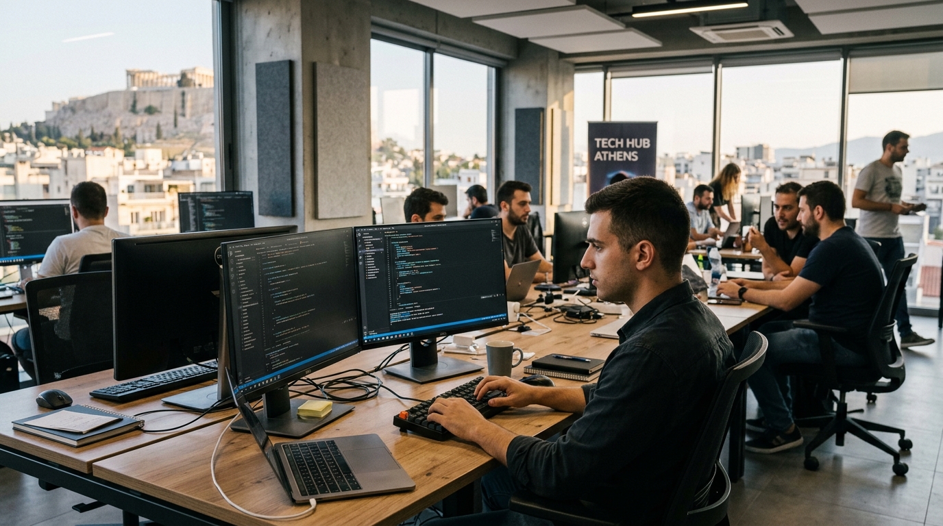 Software engineer using AI tools to write and optimize code.