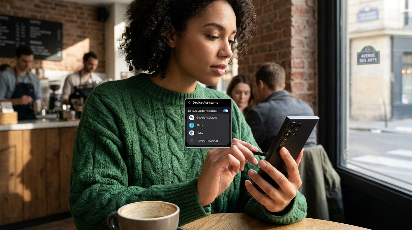 Android logo next to the EU flag representing Android AI regulations.