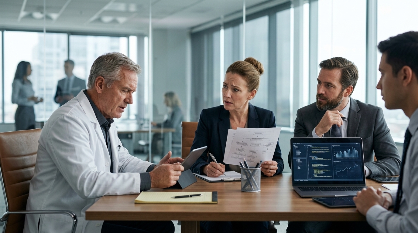 Digital representation of healthcare algorithms and physician liability in AI systems.