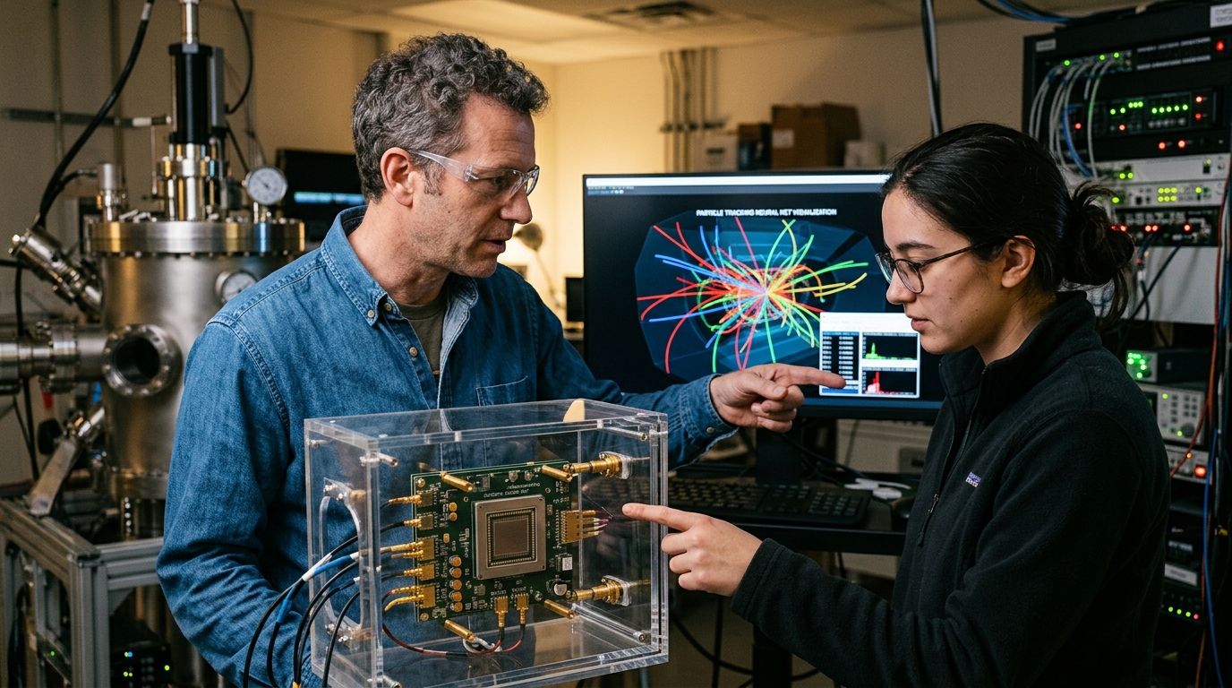 NEUROPix sensor for neuromorphic AI applications in particle physics.