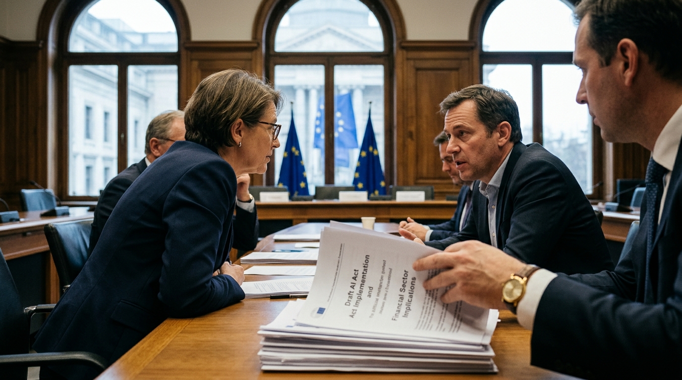 Frankfurt summit discussing AI regulation in the banking sector.