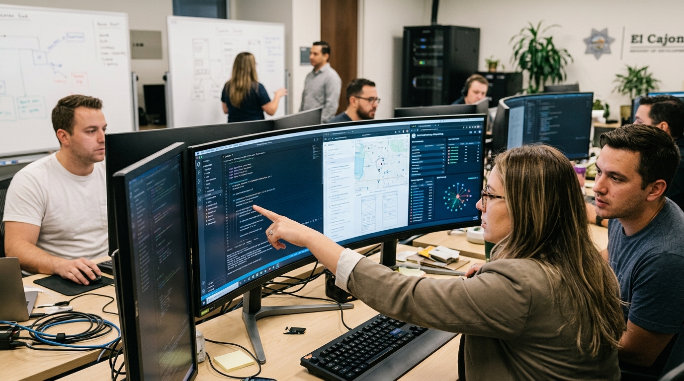 AI system for police call dispatching in El Cajon, California.