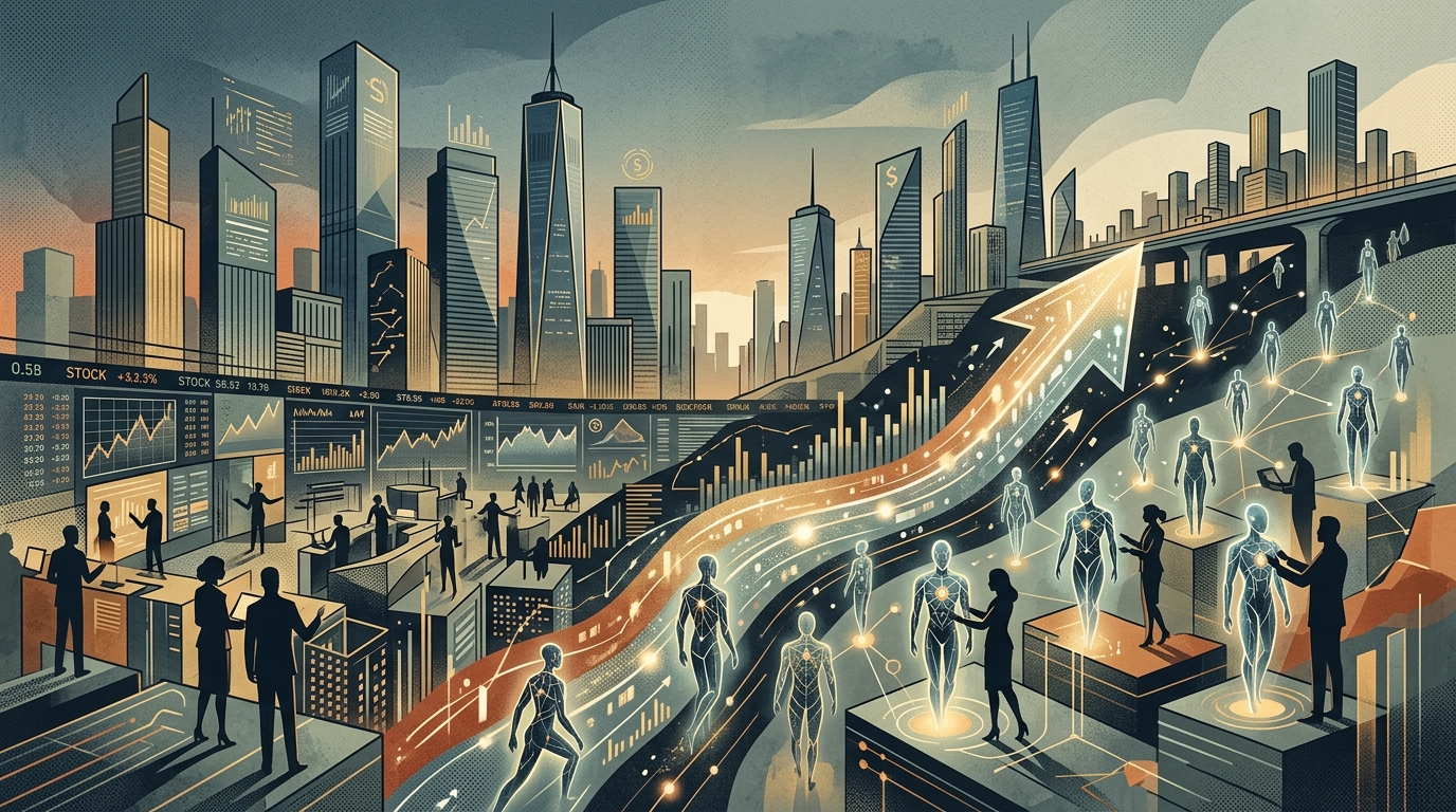 AI agents managing global financial transactions in the emerging Agent Economy.