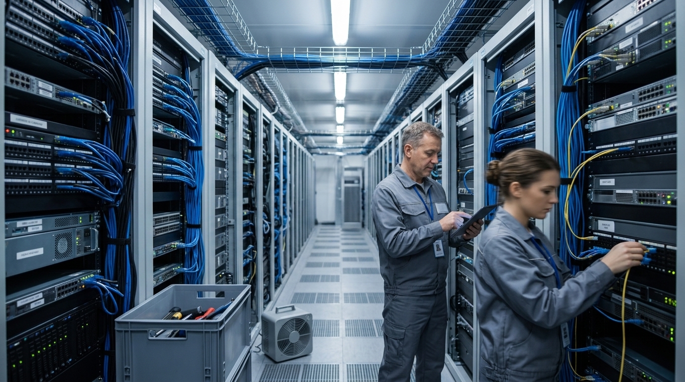 Cooling systems at an AI data center causing noise pollution.