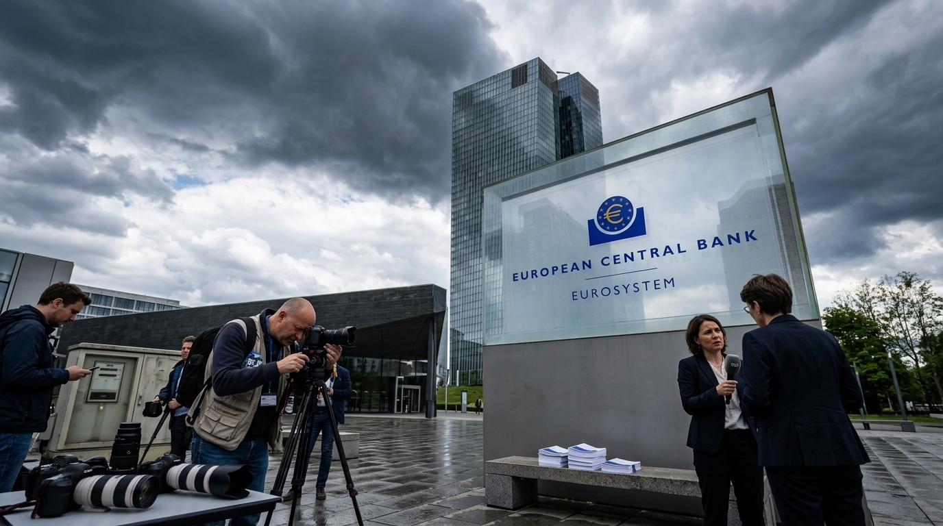 The European Central Bank building in Frankfurt representing ECB rates and monetary policy.