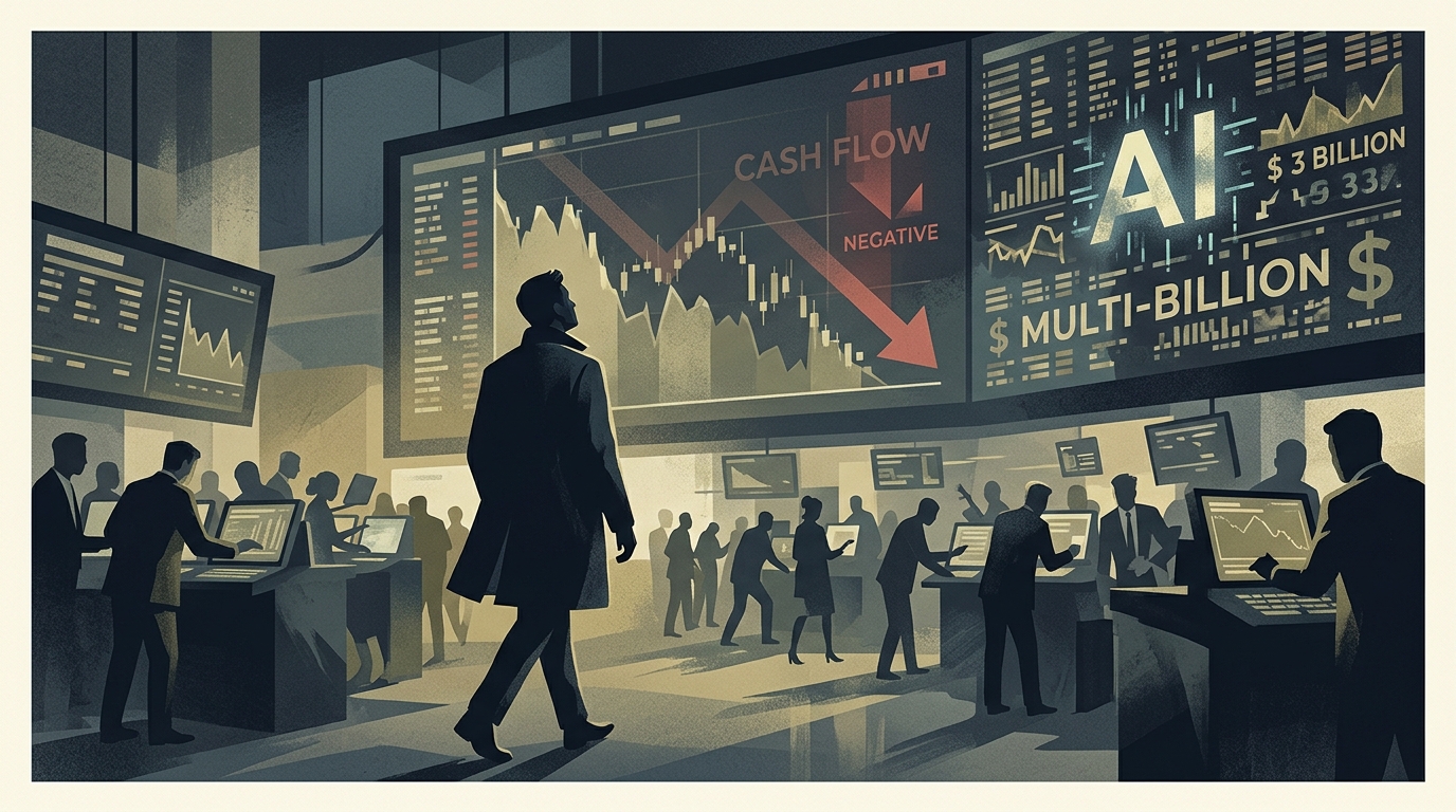 Financial charts of Google and investments in Artificial Intelligence.