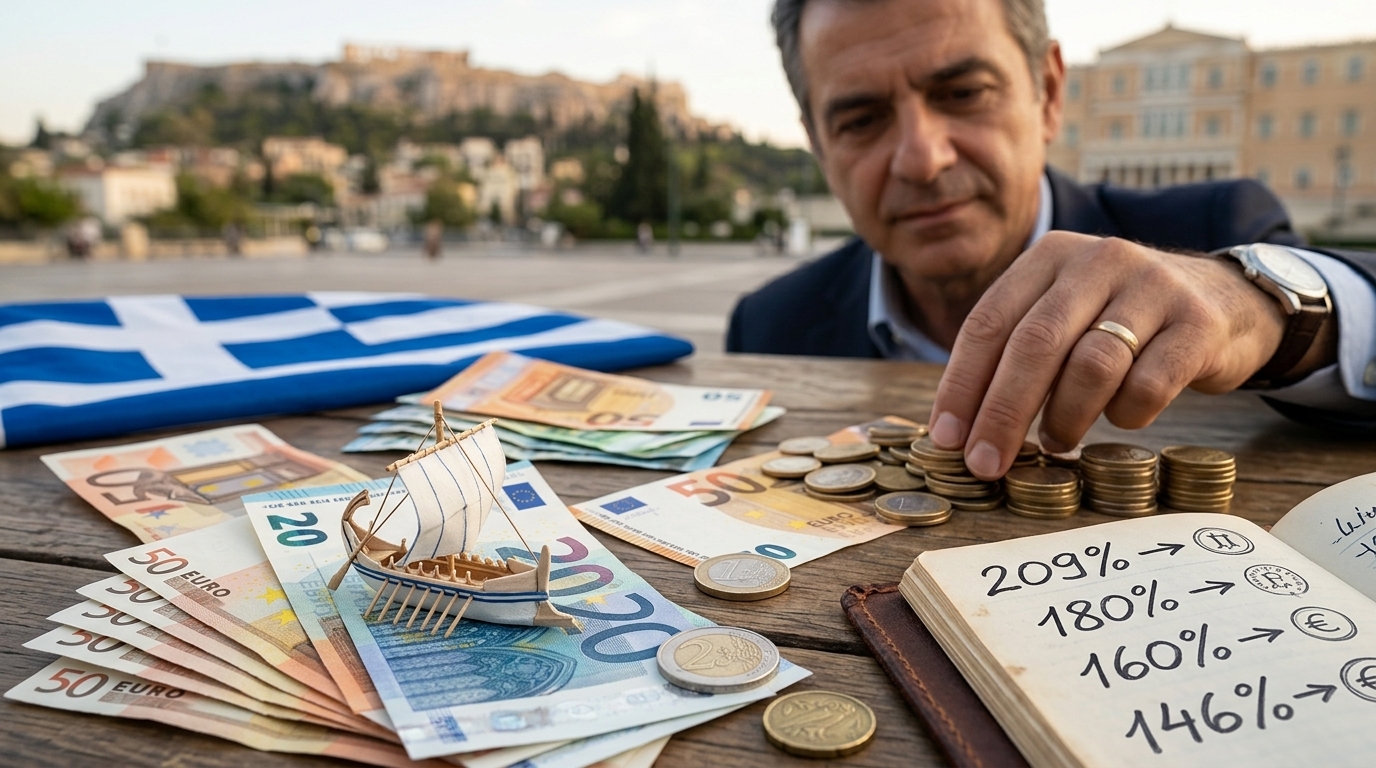 Greece’s Debt Deleveraging Record: From 209% to 146% – A Eurozone Outlier
