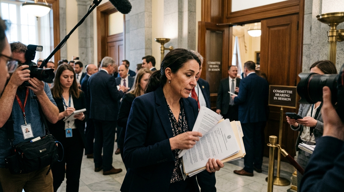 Digital representation of AI legislation focusing on healthcare and minor safety.