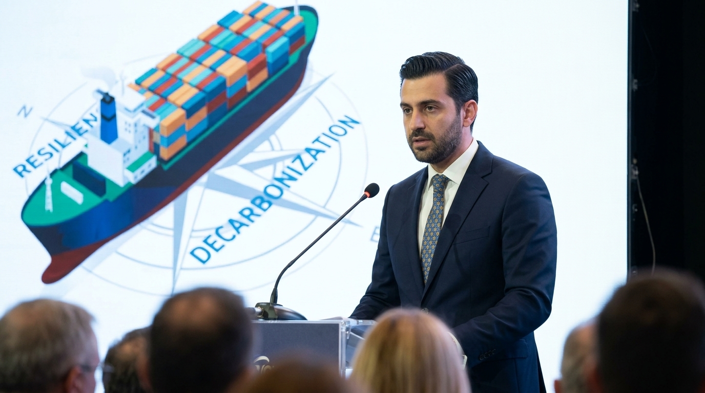 ICS representatives discussing global shipping and maritime decarbonization strategies in 2026.
