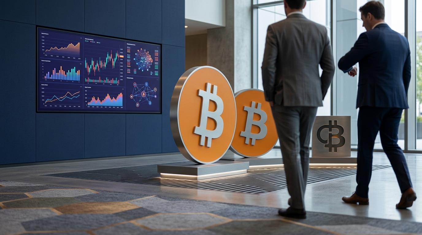 Cantor Fitzgerald logo with digital cryptocurrency charts indicating a market recovery.
