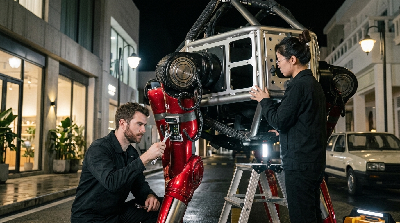 The giant Unitree GD01 mecha robot designed for industrial applications.
