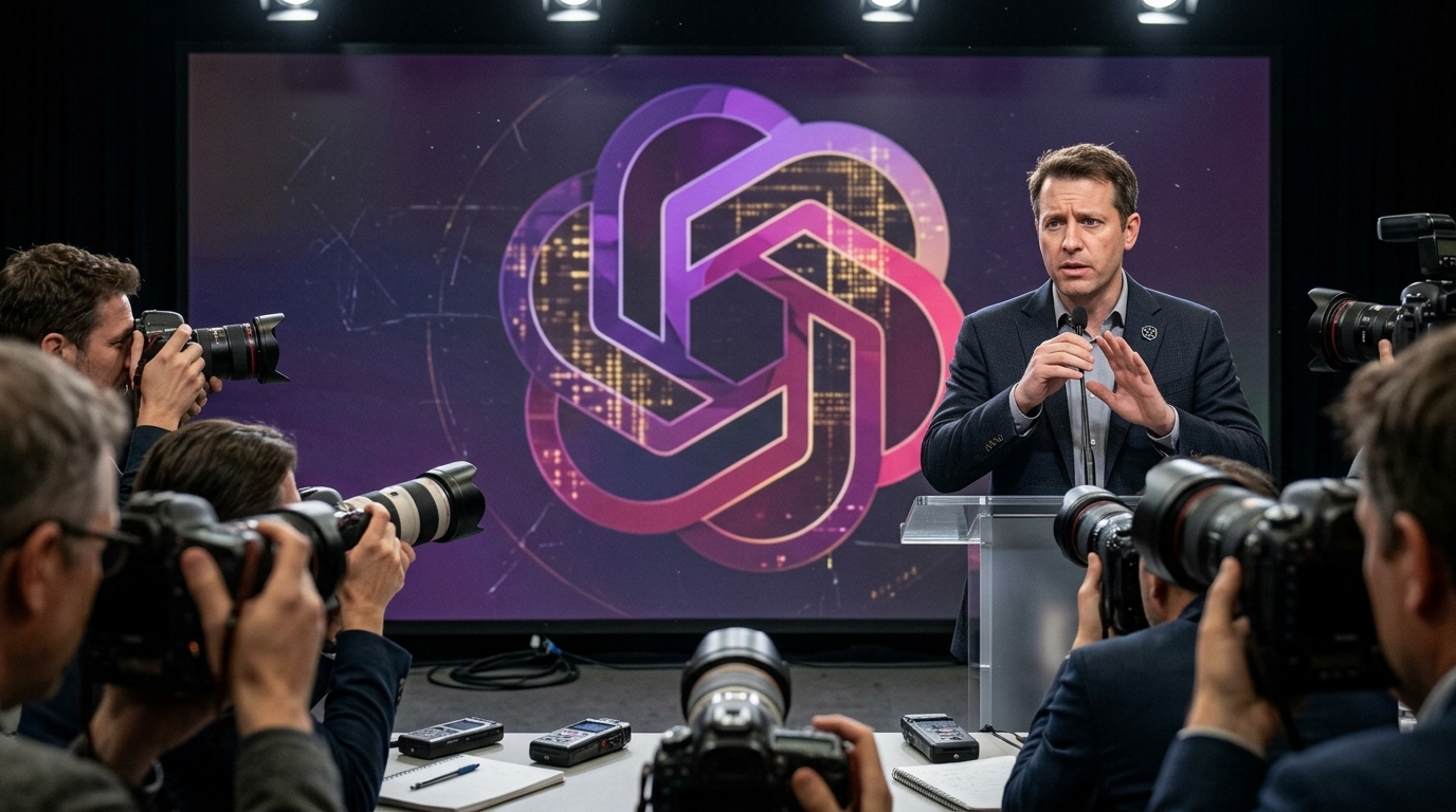 OpenAI logo and GPT-5.6 branding against a backdrop representing national security and AI technology.