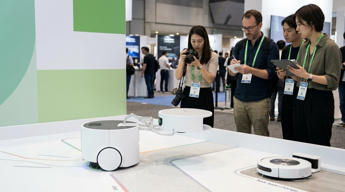 The new iRobot Roomba Duo with its secondary Picea robot helper at IFA 2026.