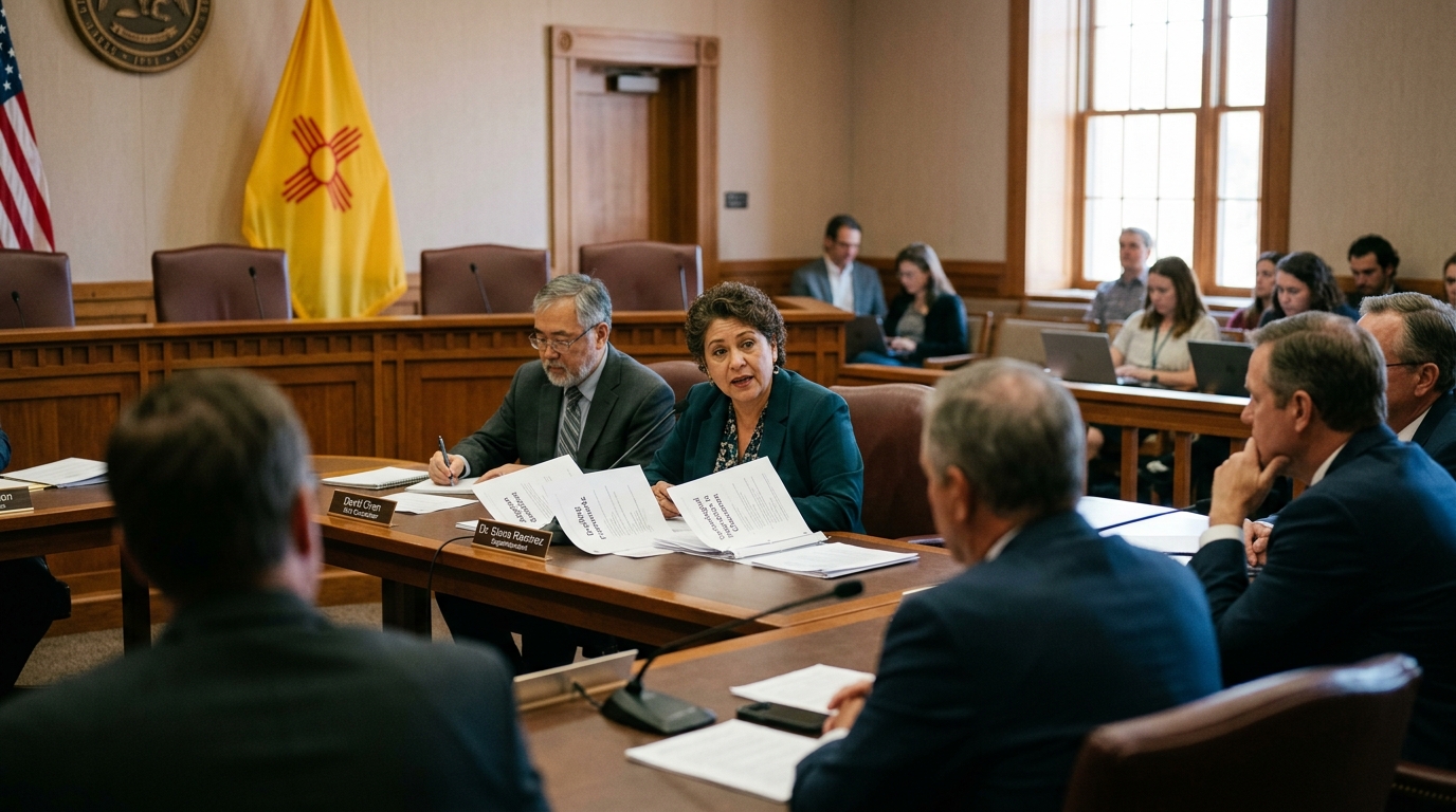 Μαθητές χρησιμοποιούν εργαλεία τεχνητής νοημοσύνης σε σχολική αίθουσα στη Σάντα Φε.
