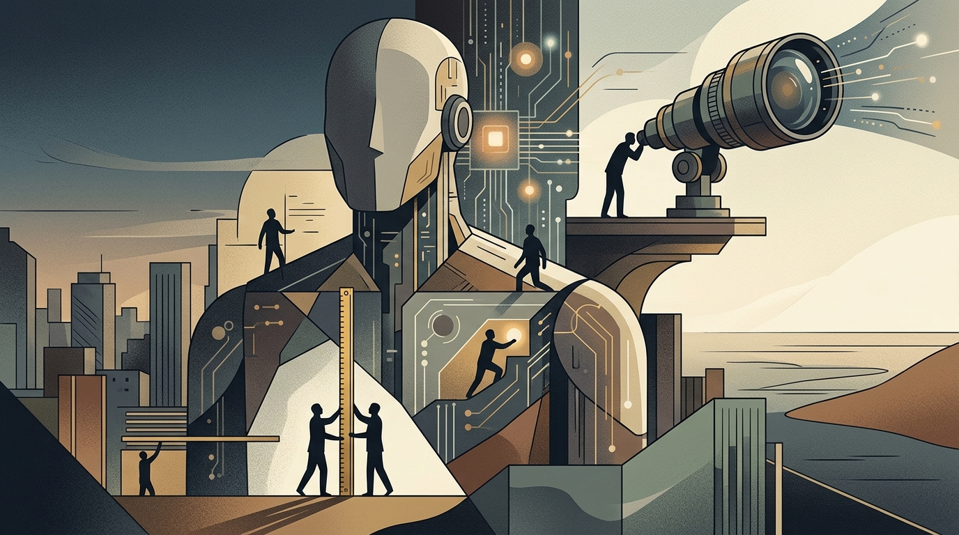 Futuristic energy infrastructure for AI and AI ethics considerations.