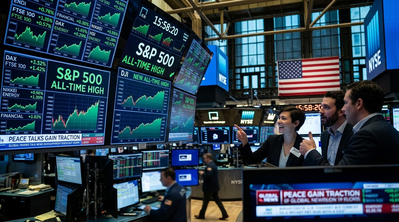 The Rally of Optimism: Wall Street Hits New Historic Highs Amid Geopolitical Hopes