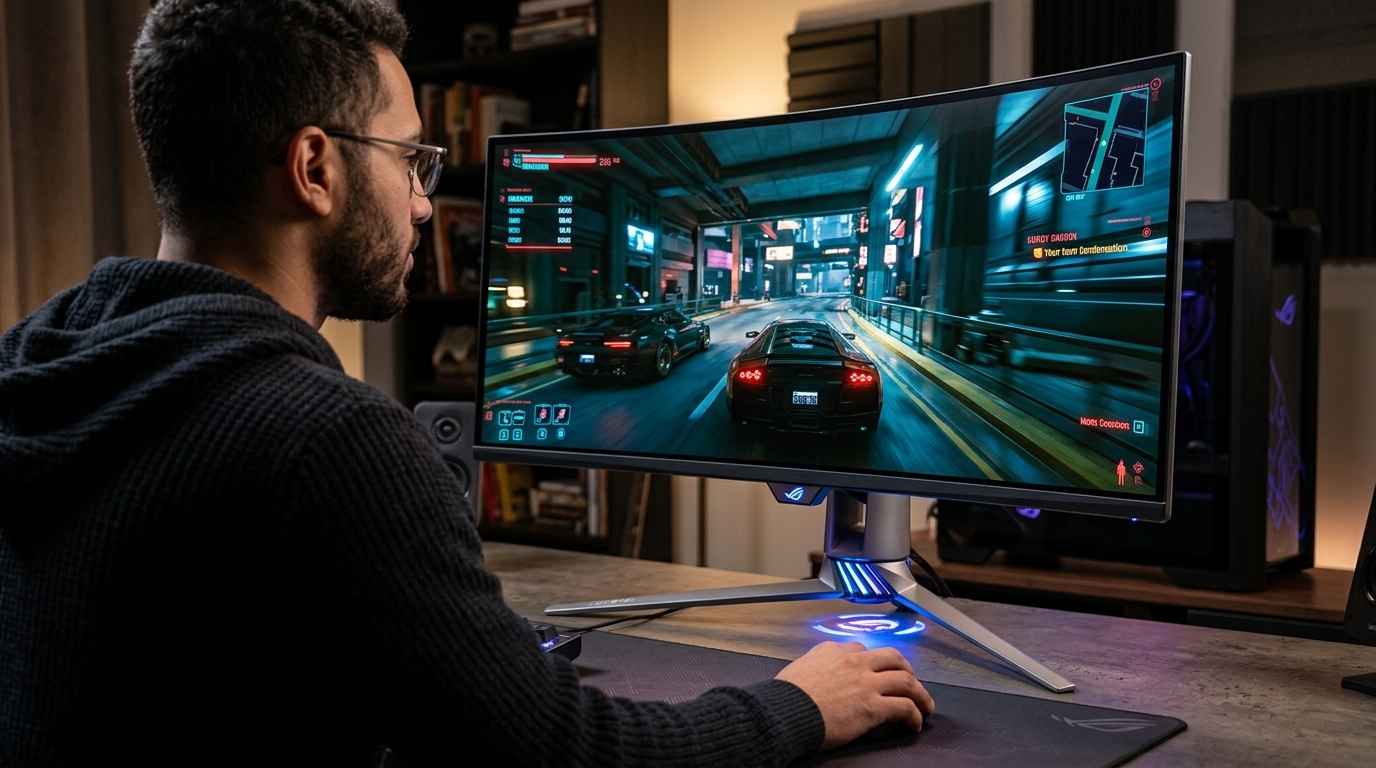 Το Asus ROG Swift PG27UCWM OLED monitor με τεχνολογία RGB Stripe για μέγιστη ευκρίνεια.