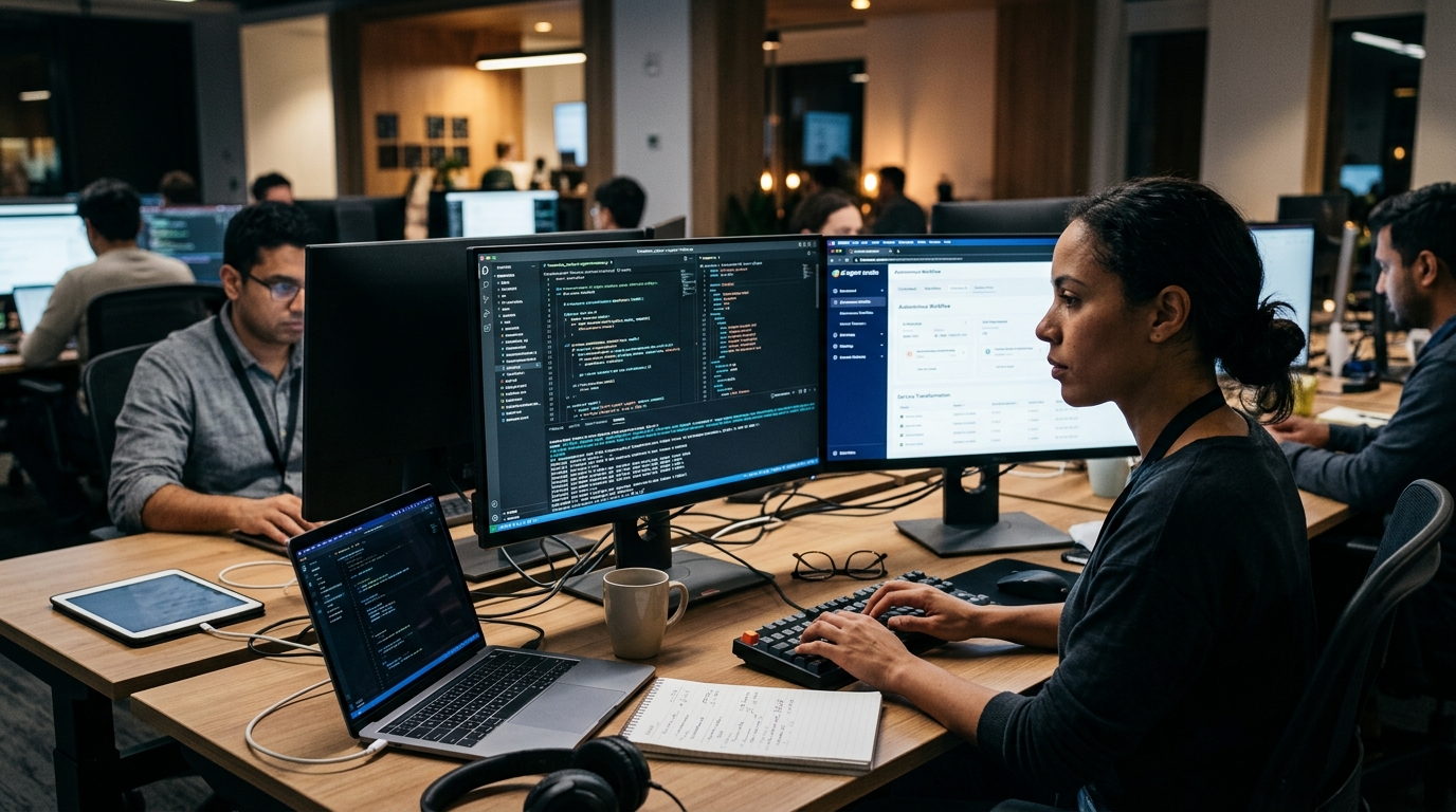 Freshworks AI Agent Studio interface for building autonomous AI agents for enterprise service.