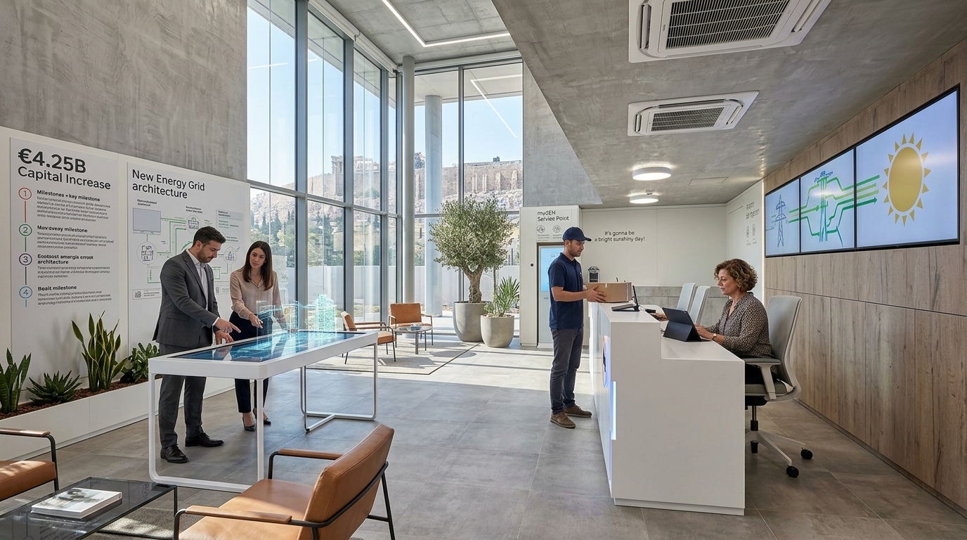 PPC headquarters and energy infrastructure for capital increase.