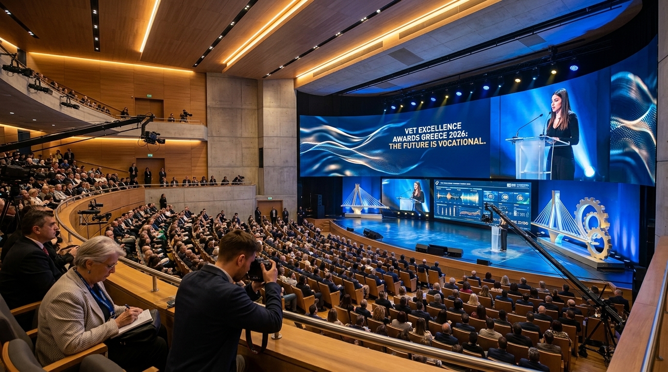 VET Excellence Awards 2026 ceremony showcasing vocational training and innovation in Greece.