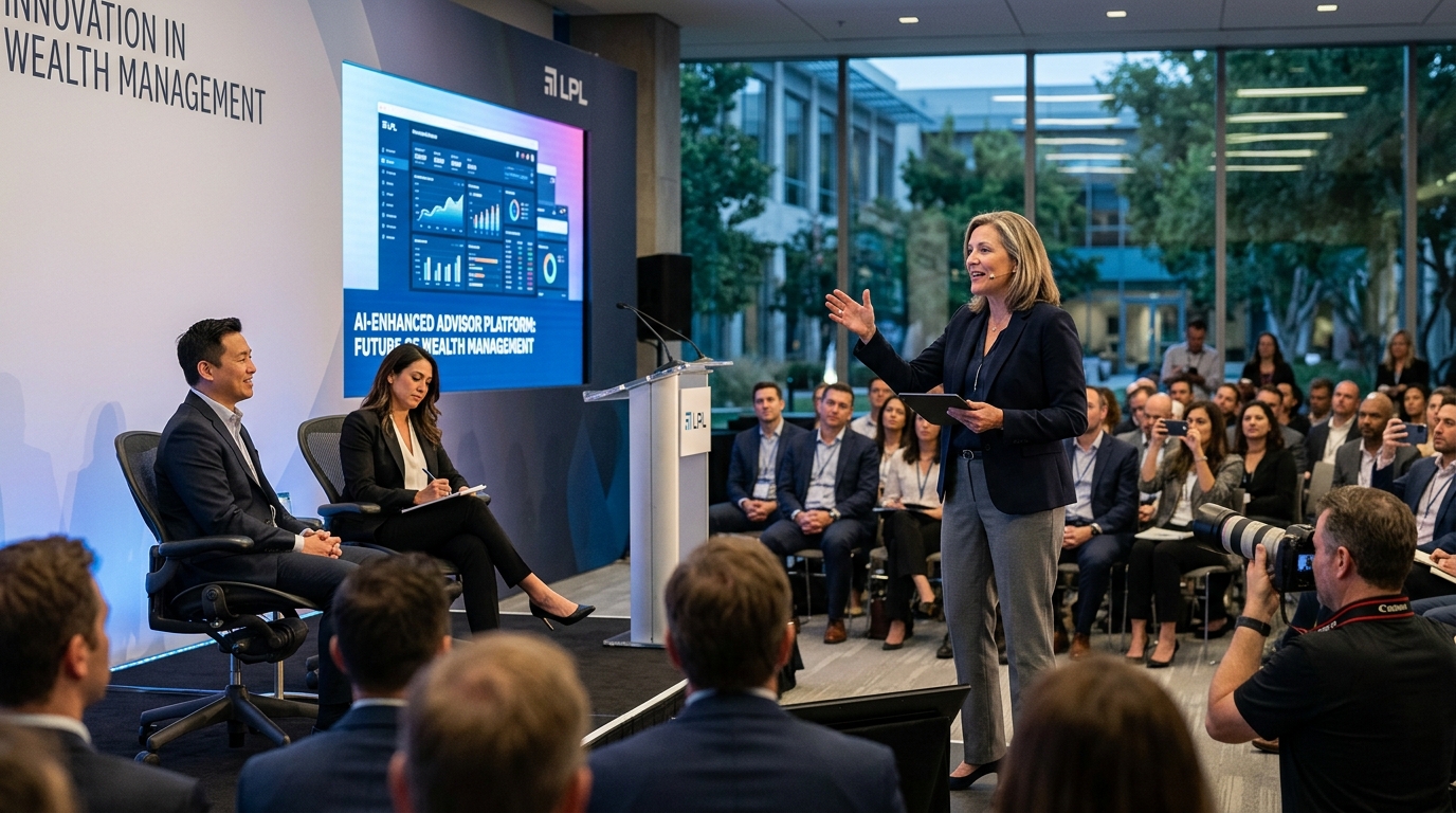 Financial advisor utilizing AI technology for wealth management at LPL Financial.