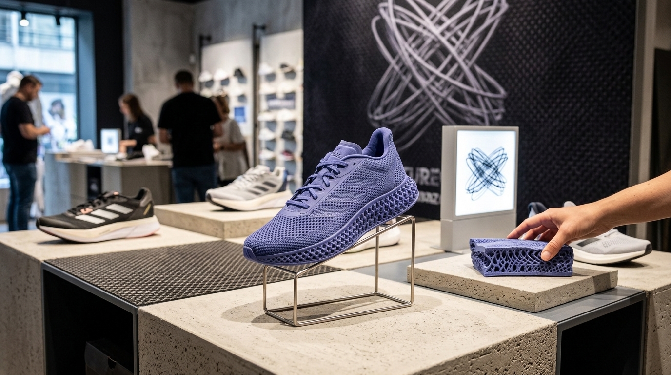 Το sneaker adidas Futurecool κατασκευασμένο με τεχνολογία 3D εκτύπωσης σε ενιαία δομή.