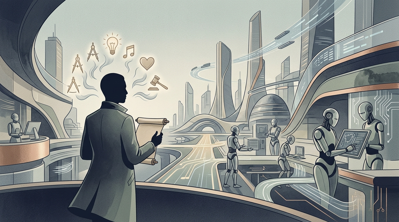 Bill Gates analyzing the future of work and the impact of Artificial Intelligence.