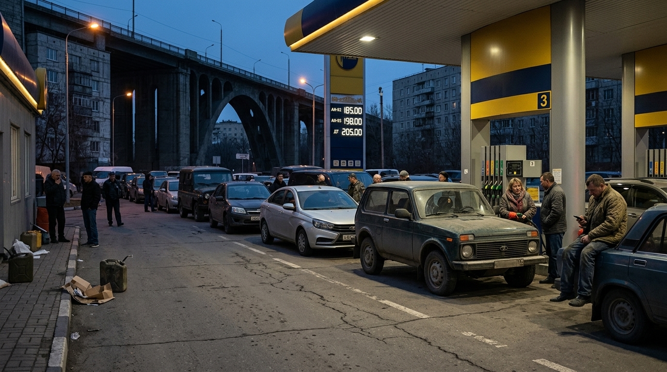 Russia’s Fuel Crisis Deepens: 18-Hour Gas Lines and the Haunting Ghost of the Soviet Era
