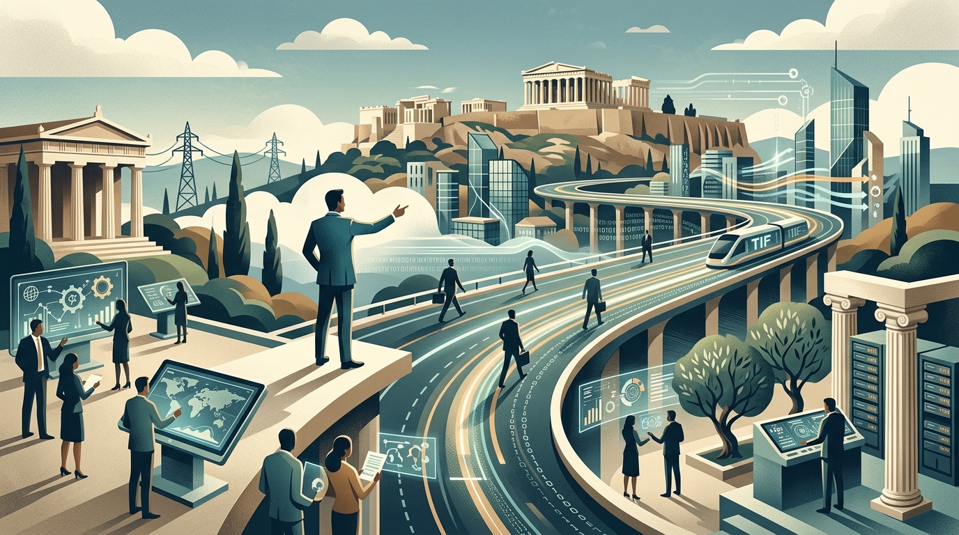 Kostis Hatzidakis discussing Agenda 2030 and the digital state.