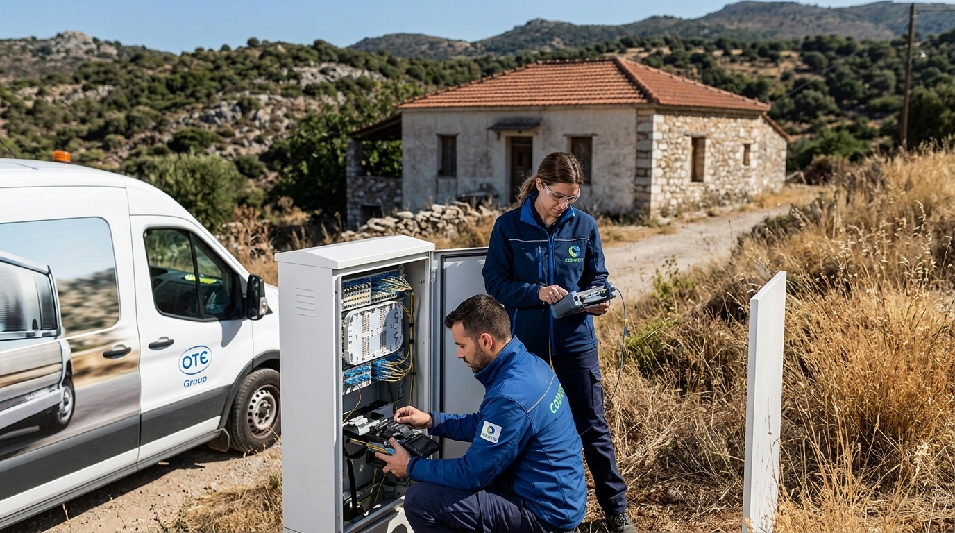 OTE broadband network installation in a rural area via the PPP model.