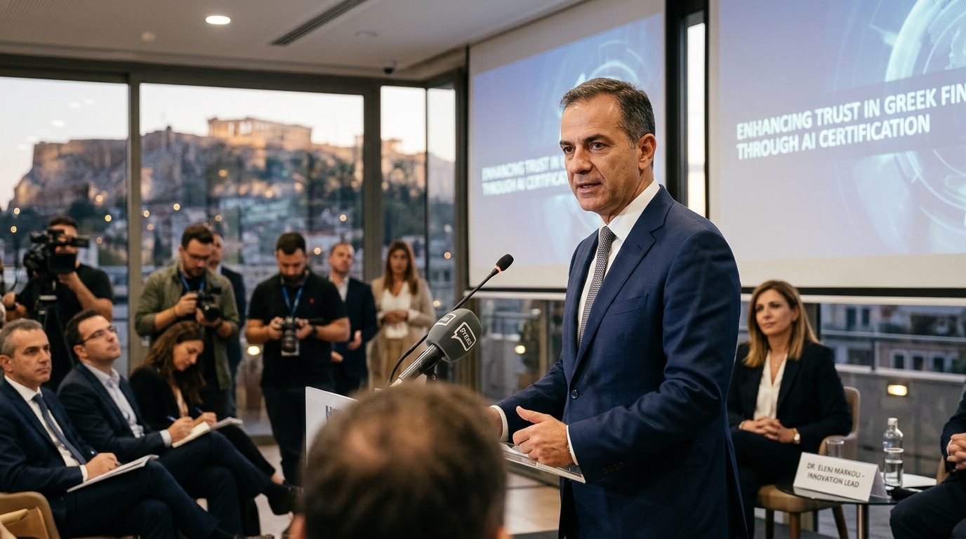 Piraeus Bank receiving the ISO 42001 certification for Artificial Intelligence governance.