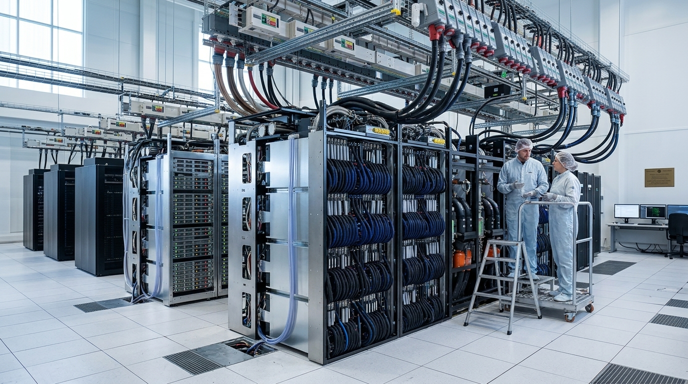 DAIDALOS supercomputer at GRNET facilities, boosting artificial intelligence and research in Greece.