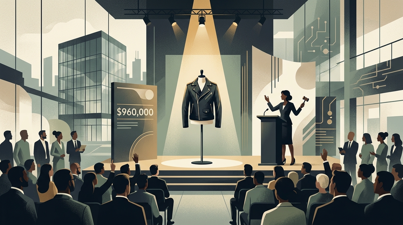Nvidia CEO Jensen Huang's signature leather jacket at auction