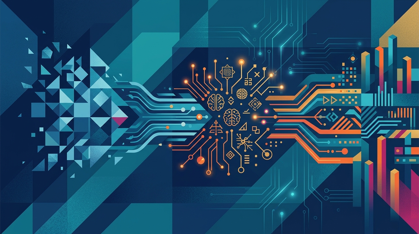 Digital representation of the Great Transition and AI impact on human labor.