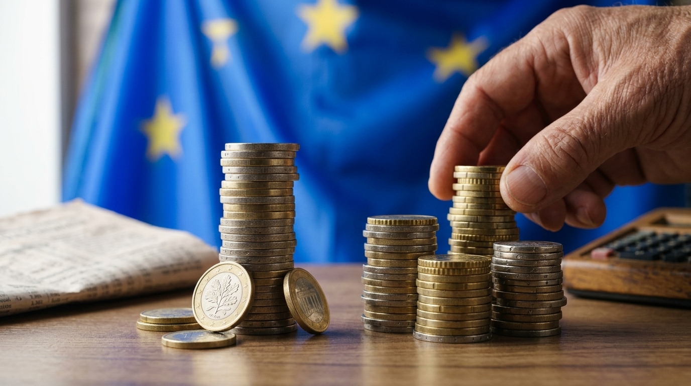 Γράφημα που δείχνει την οικονομική ανάπτυξη στην Ευρωζώνη και την άνοδο της Ελλάδας.