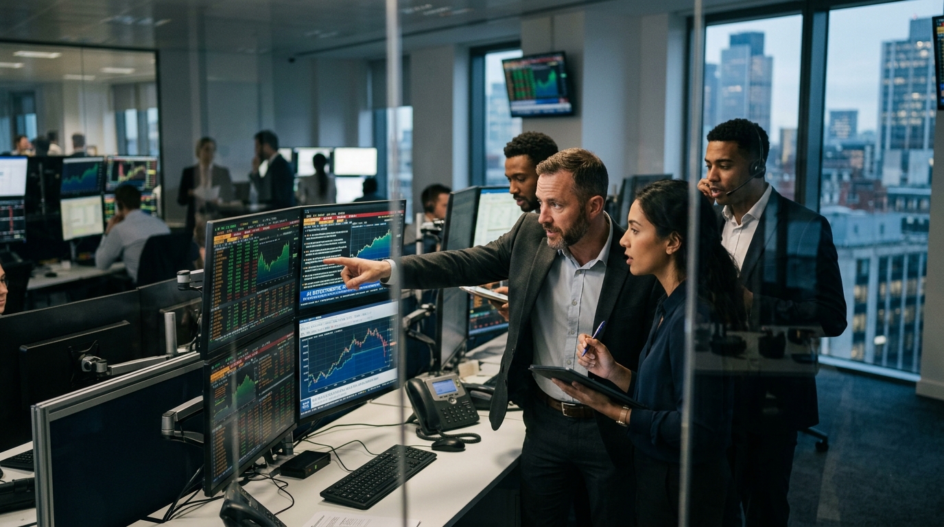 Modern nuclear power plant supplying energy to AI data centers