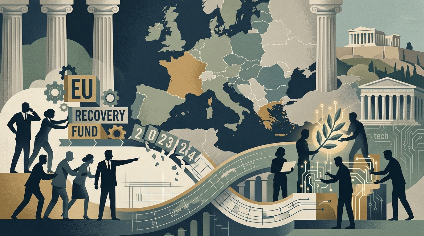 Emmanuel Macron speaking about the EU Recovery Fund and debt.