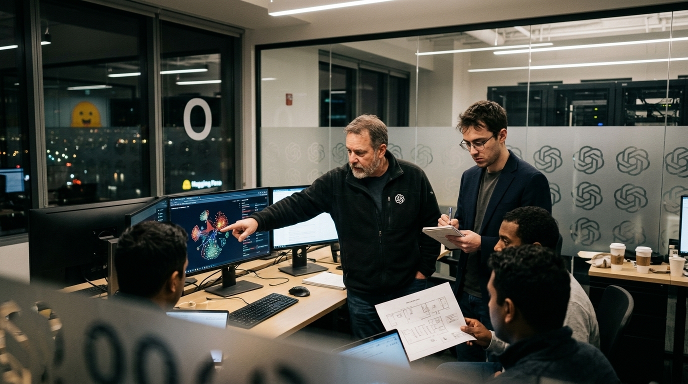 Digital representation of OpenAI security measures and Hugging Face logo.