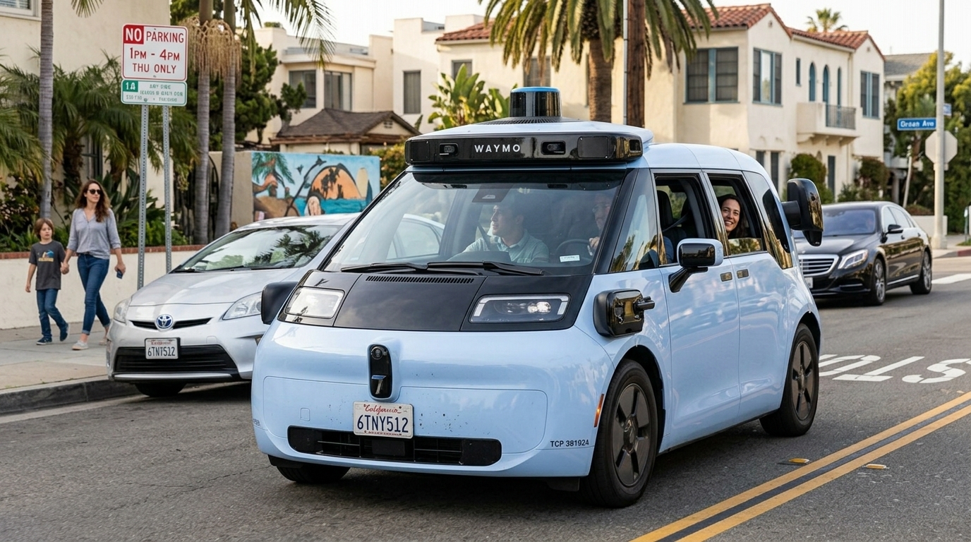 Αυτόνομο όχημα Waymo Ojai στους δρόμους της Καλιφόρνια.