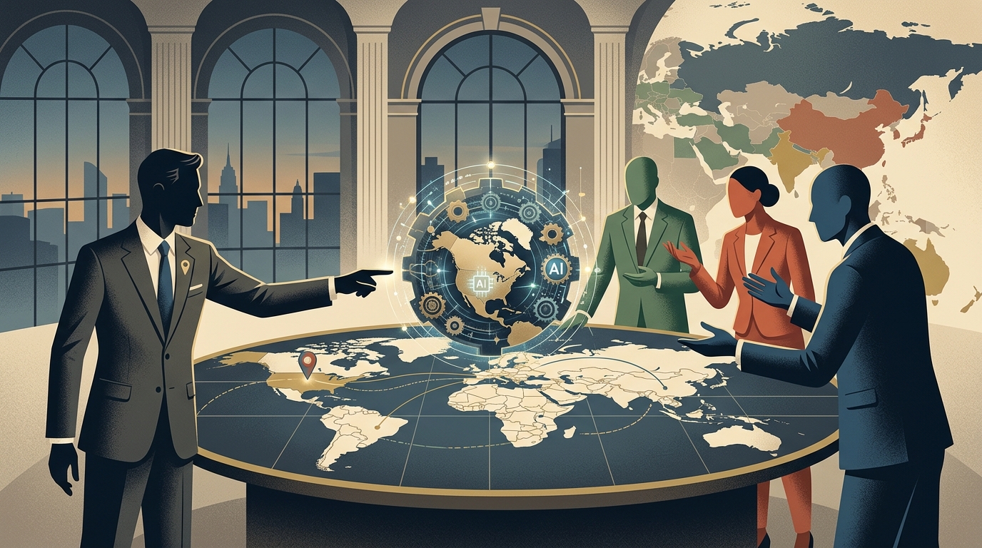 Anthropic Mythos 5 model and US strategic AI diplomacy visualization.
