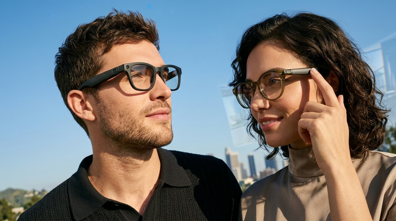 The new Ray-Ban Meta smart glasses with integrated artificial intelligence.