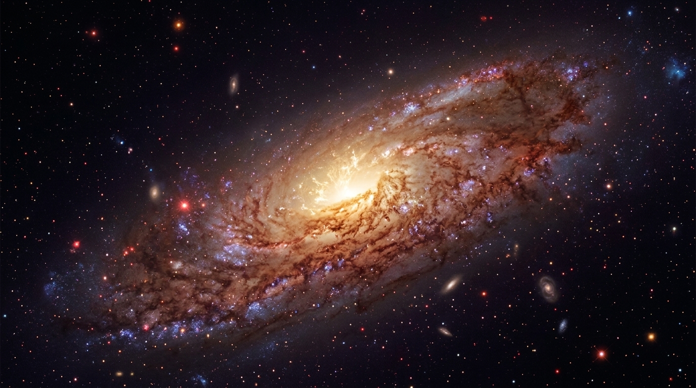 Artist's impression of the stationary galaxy discovered by James Webb.