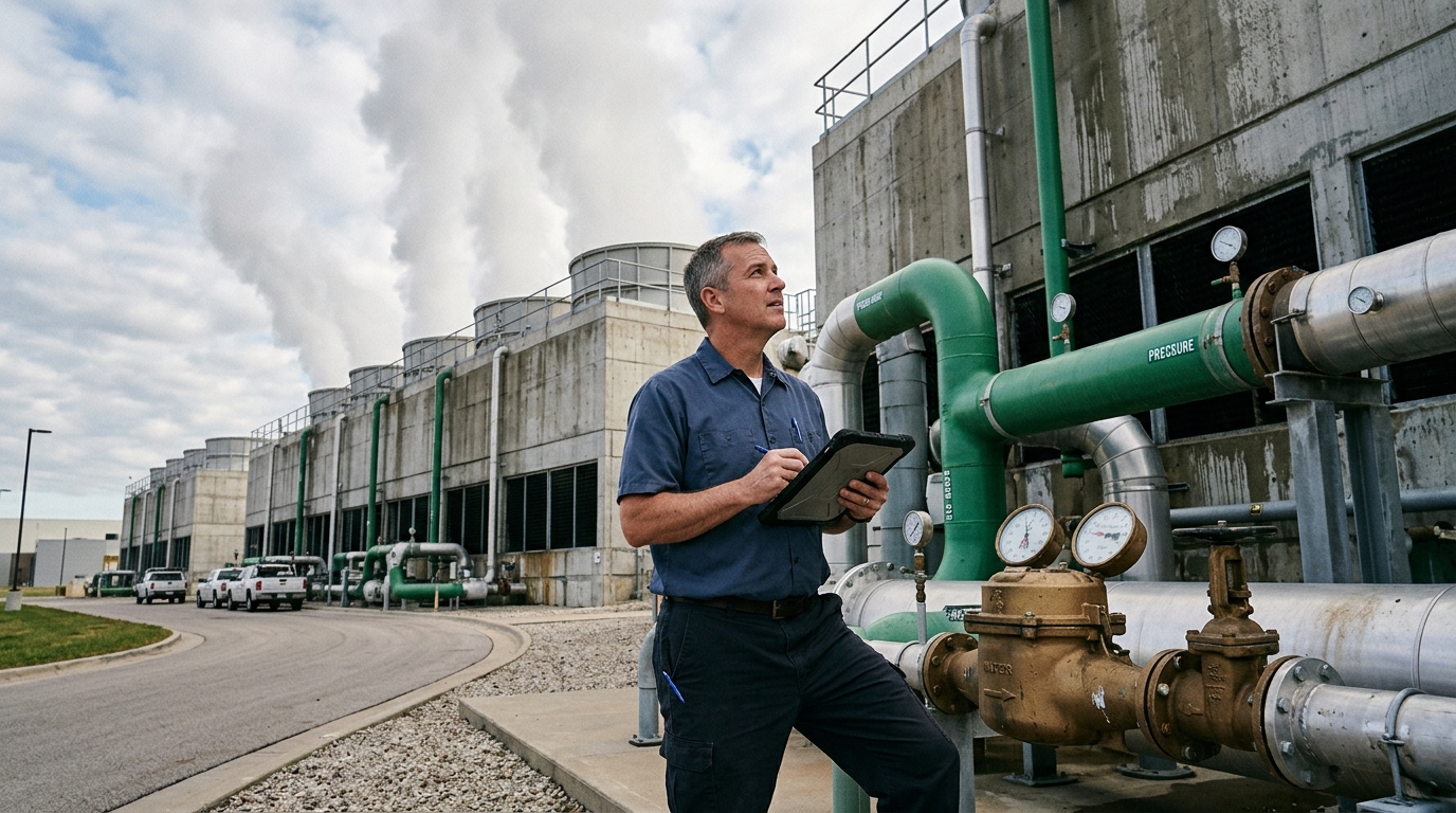 Data center cooling system and AI water consumption impact