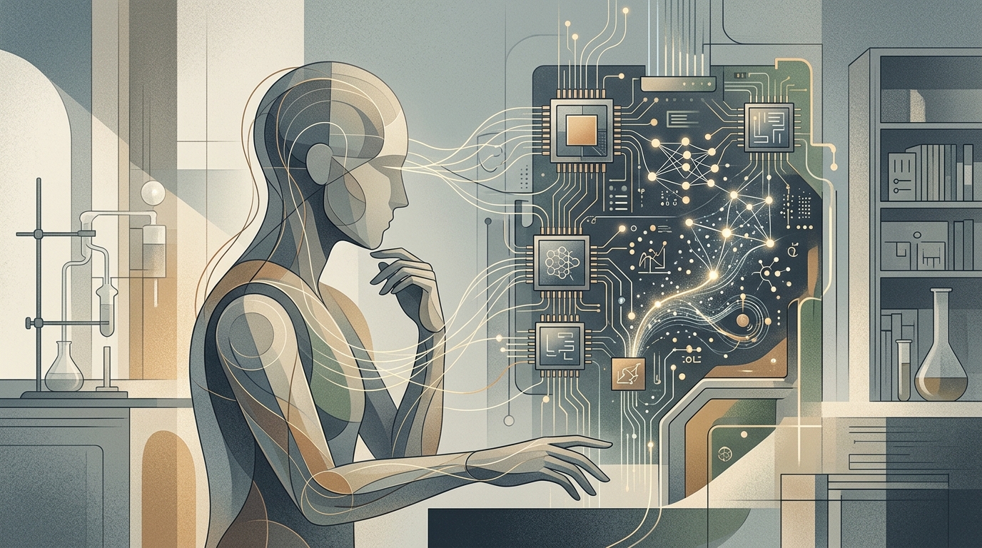 Visualization of Anthropic Claude's internal neural structures during AI research.