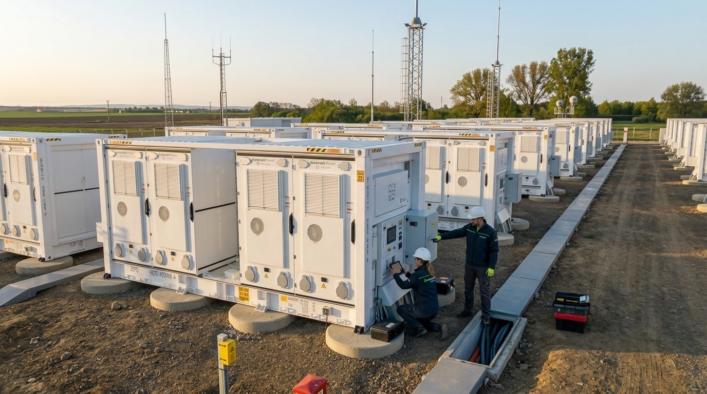 Greenvolt battery energy storage system facility in Hungary.