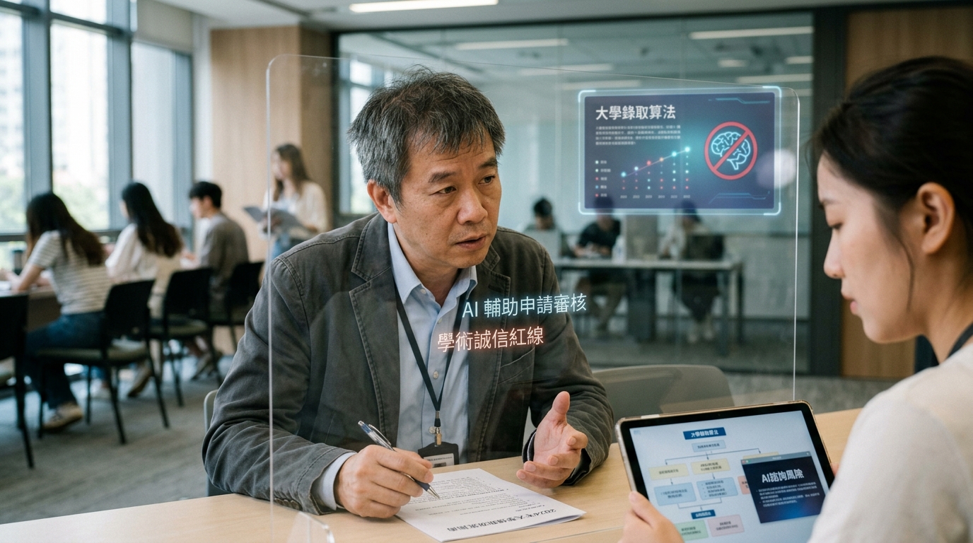 Digital representation of AI in Chinese education and university admissions.