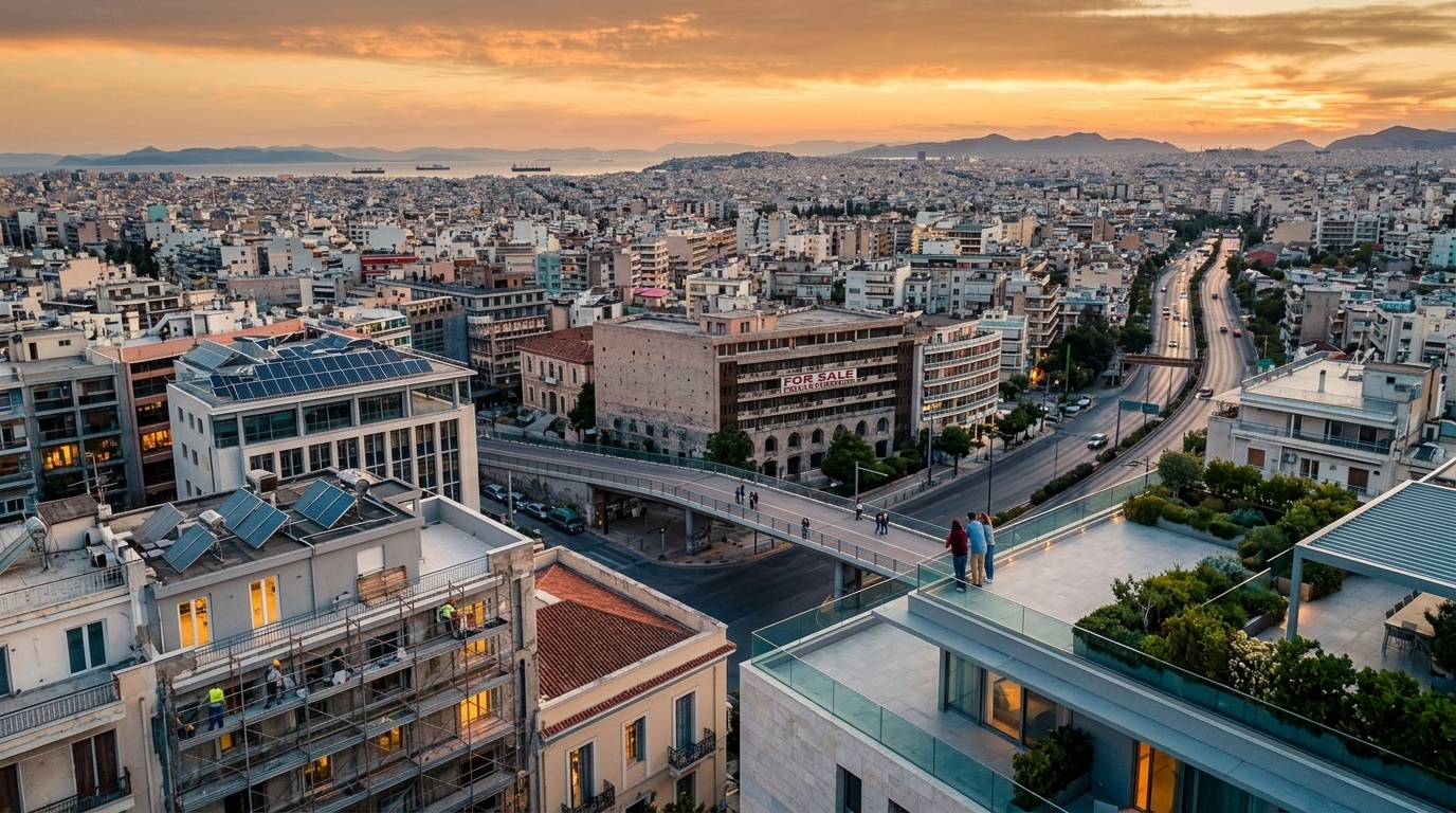 Modern residential buildings illustrating real estate market growth.