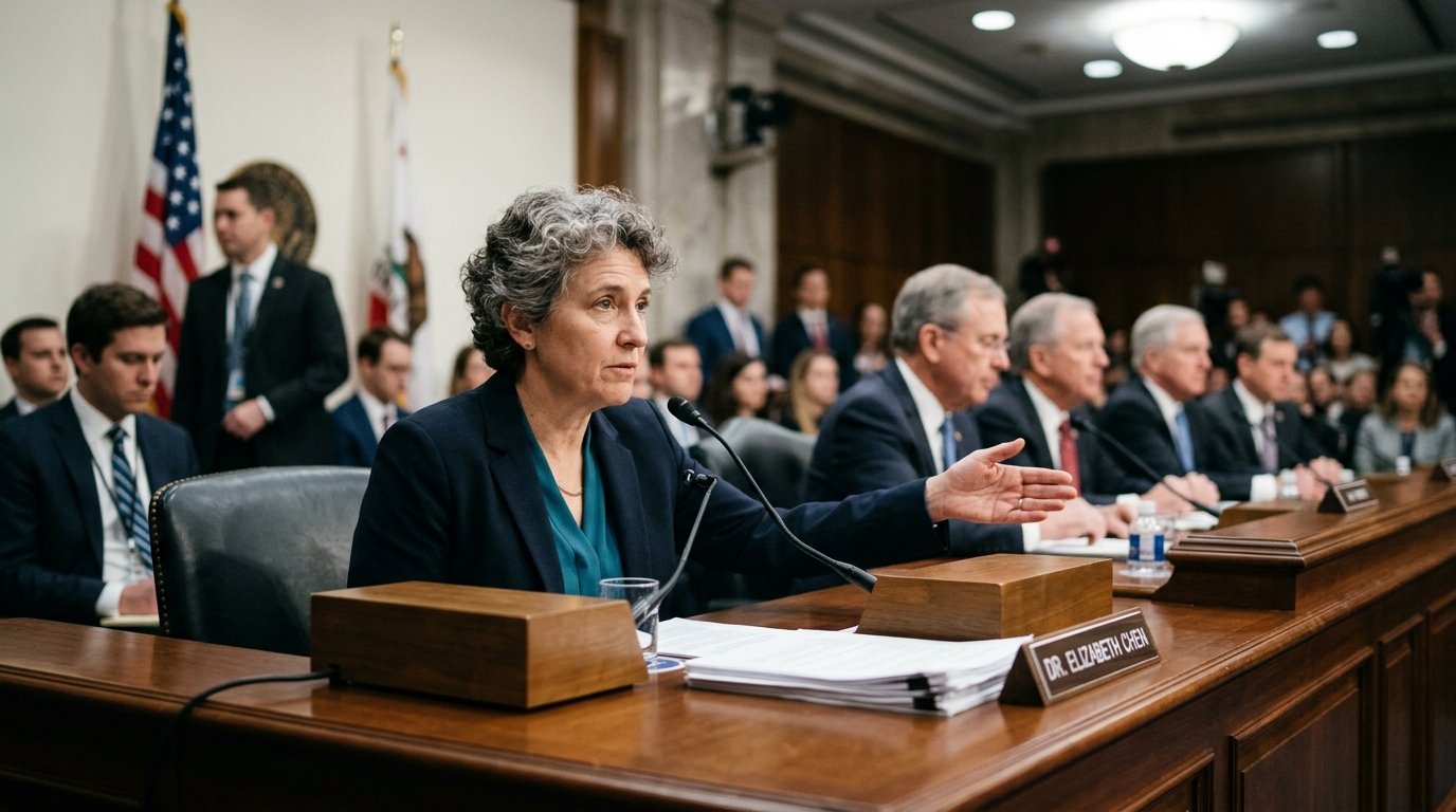 US Senate hearing room with witnesses discussing AI oversight and technological innovation.