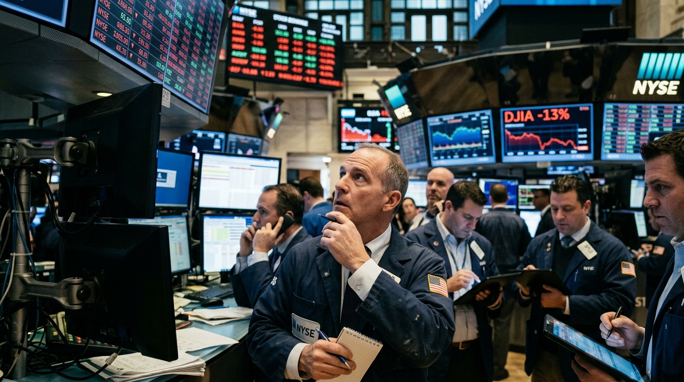 Stock market chart showing a correction and recovery in AI stocks.