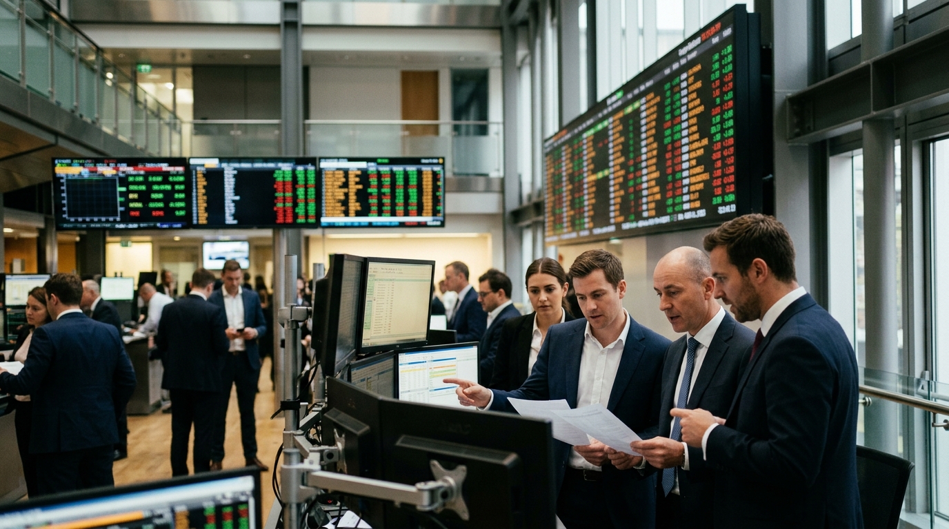 Digital visualization of AI stocks analysis and Palantir market growth.